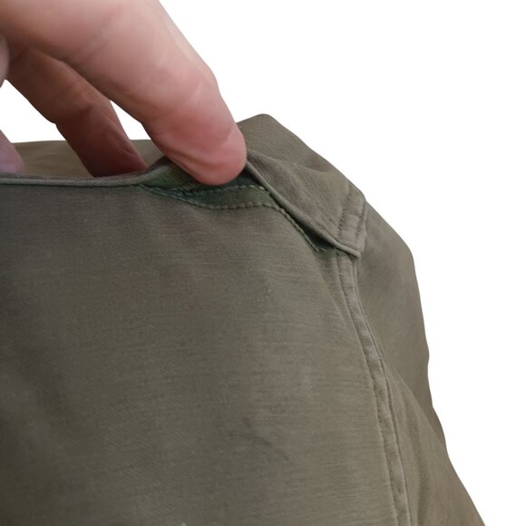 Large Vintage Men's Deck Jacket 60s 70s Vietnam A2 Navy Stenciled Distress - Picture 7 of 16